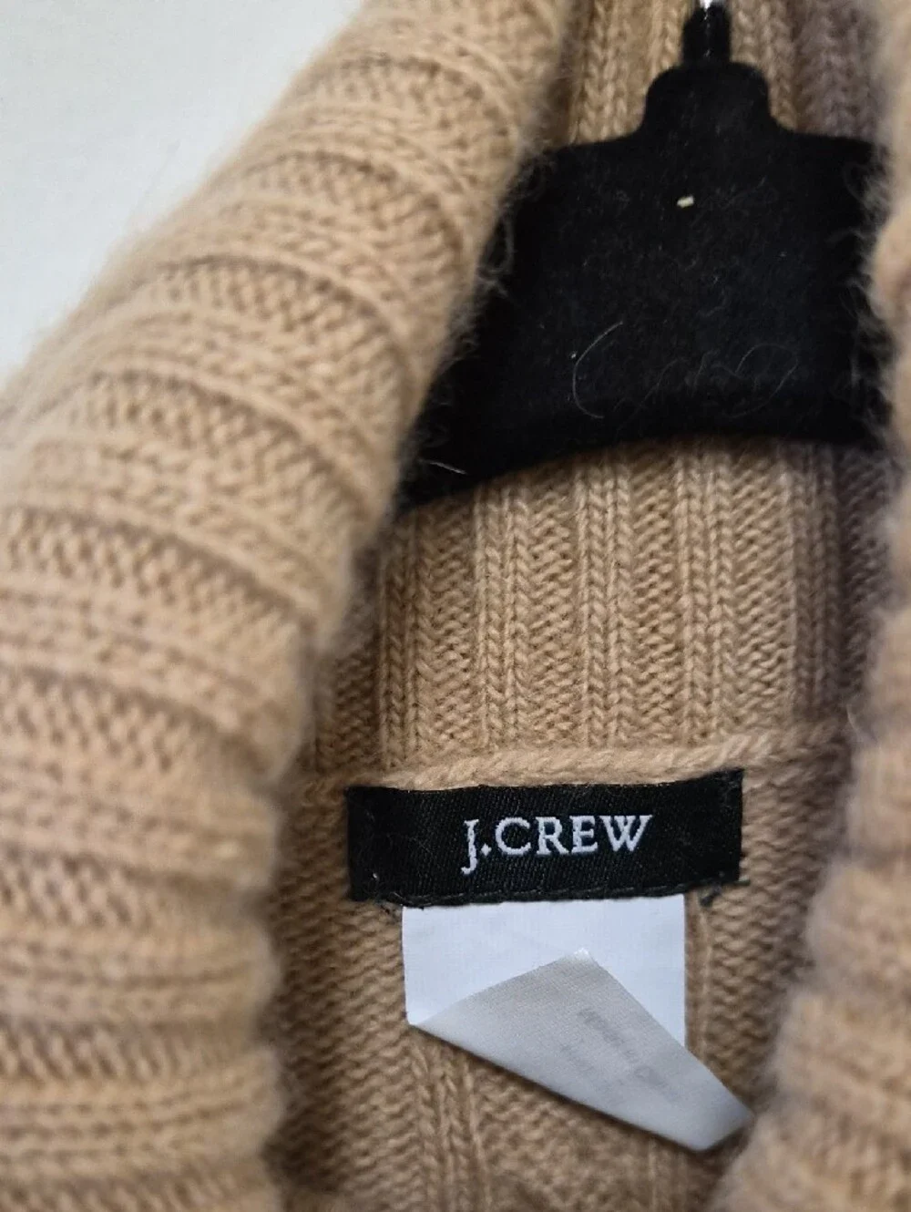 J. Crew Beige Cable-Knit Turtleneck Sweater Size L